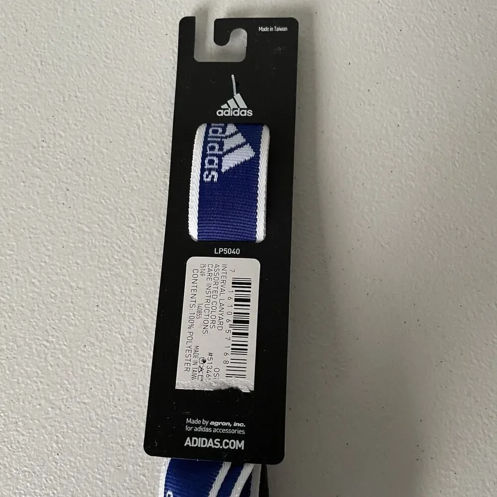 Adidas Interval Key ID Lanyard Blue, Athletic, One Size
